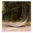 Fire Pit Art Log Rack - Stainless Crescent
