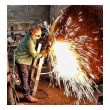 Fire Pit Art Wood Fire Pit- Funky Dog