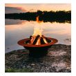 Fire Pit Art Wood Fire Pit- Saturn With Lid