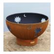Fire Pit Art Wood Fire Pit- Tropical Moon