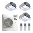 Stealth 36,000 BTU 23 SEER Designer+ Tri Zone Ceiling Cassette Heat Pump System 12+12+24 - SC-36Z-HH-M4 / SC-12CC-HP230-2 / SC-24CC-HP230