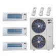 36,000 BTU 22.2 SEER2 ACiQ 3-Zone Slim Ceiling Cassette Mini Split System Extreme Series - 6+6+12 - ACiQ-36Z-HH-M4/SCC-0609-HH-M-2/SCC-1218-HH-M