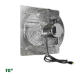 J&D 16” Shutter Fan, Direct Drive, 1,034 CFM, 1PH, 1/10HP, 115V, - with 10” Cord - VES161C