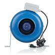 VENTS-US VKM 125 Series 5" Inline Centrifugal Metal Fan - VKM 125
