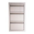 RCS Valiant Series 17-Inch Stainless Steel Double Access Drawer & Paper Towel Holder - VTHC1 - Front View