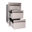 RCS Valiant Series 17-Inch Stainless Steel Double Access Drawer & Paper Towel Holder - VTHC1 - Left View