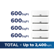 36,000 BTU 22.2 SEER2 ACiQ 4-Zone Wall Mounted Mini Split System - Extreme Series - WiFi Enabled - 12+12+12+12 - ACiQ-36Z-HH-M4 / 4-ACIQ-12W-HH-MB