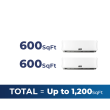 27,000 BTU 24.6 SEER2 ACiQ 2-Zone Wall Mounted Mini Split System w/ WiFi - 12+12 - ES-27Z-M3/ACIQ-12W-HH-M-2