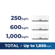 36,000 BTU 23.9 SEER2 ACiQ 3-Zone Wall Mounted Mini Split System w/ WiFi - 6+12+18 - ES-36Z-M4/ACIQ-06W-HH-M/ACIQ-12W-HH-M/ACIQ-18W-HH-M