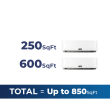 27,000 BTU 24.6 SEER2 ACiQ 2-Zone Wall Mounted Mini Split System w/ WiFi - 6+12 - ES-27Z-M3/ACIQ-06W-HH-M/ACIQ-12W-HH-M