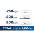 36,000 BTU 22.2 SEER2 ACiQ 3-Zone Wall Mounted Mini Split System - Extreme Series - WiFi Enabled - 6+6+24 - ACiQ-36Z-HH-M4/ACIQ-06W-HH-M-2/ACIQ-24W-HH-M