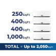 36,000 BTU 23.9 SEER2 ACiQ 4-Zone Wall Mounted Mini Split System w/ WiFi - 6+9+9+18 - ES-36Z-M4/ACIQ-06W-HH-M/ACIQ-09W-HH-M-2/ACIQ-18W-HH-M