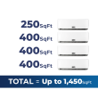 36,000 BTU 23.9 SEER2 ACiQ 4-Zone Wall Mounted Mini Split System w/ WiFi - 6+9+9+9 - ES-36Z-M4/ACIQ-06W-HH-M/ACIQ-09W-HH-M-3