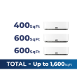 36,000 BTU 22.2 SEER2 ACiQ 3-Zone Wall Mounted Mini Split System - Extreme Series - WiFi Enabled - 9+12+12 - ACiQ-36Z-HH-M4 / ACiQ-09W-HH-M / 2-ACIQ-12W-HH-MB