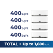 36,000 BTU 22.2 SEER2 ACiQ 4-Zone Wall Mounted Mini Split System - Extreme Series - WiFi Enabled - 9+9+9+9 - ACiQ-36Z-HH-M4 / 4-ACiQ-09W-HH-M