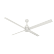 Hunter TRAK Edge Commercial Ceiling Fan - 84 Inch 120 Volts without Light, White - 76207
