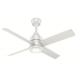 Hunter TRAK Commercial Ceiling Fan - 84 Inch 120 Volts - with Light, White - 76275