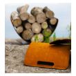 Fire Pit Art Log Rack - Wings In Flight