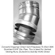 Kingsman Fireplace To DuraVent 4-Inch x 6-5/8 Inch Adapter (Ideal For Vertical Installations) - ZDVDFA