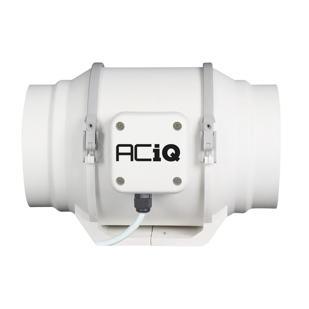 ACiQ 8 Inch Mixed Flow Inline Duct Fan - White - AIMF200 | HVACDirect.com