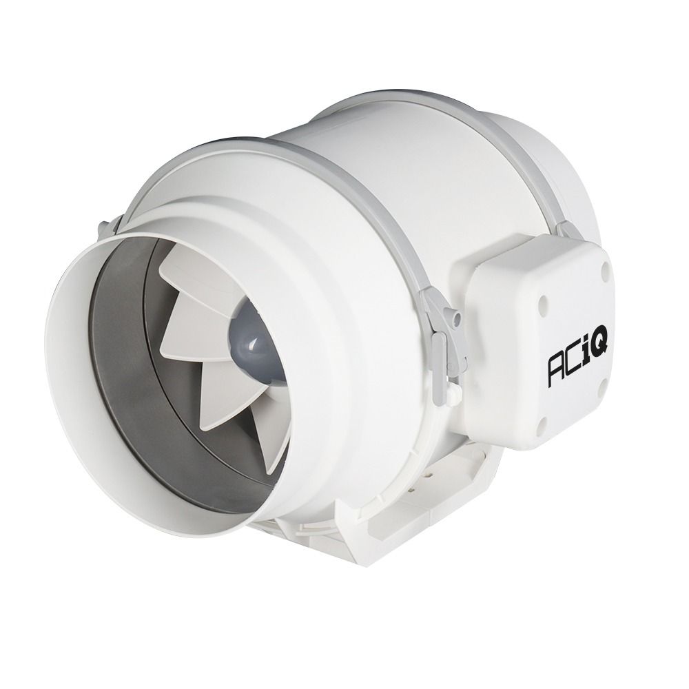 ACiQ 6 Inch Mixed Flow Inline Duct Fan - White - AIMF150 | HVACDirect.com