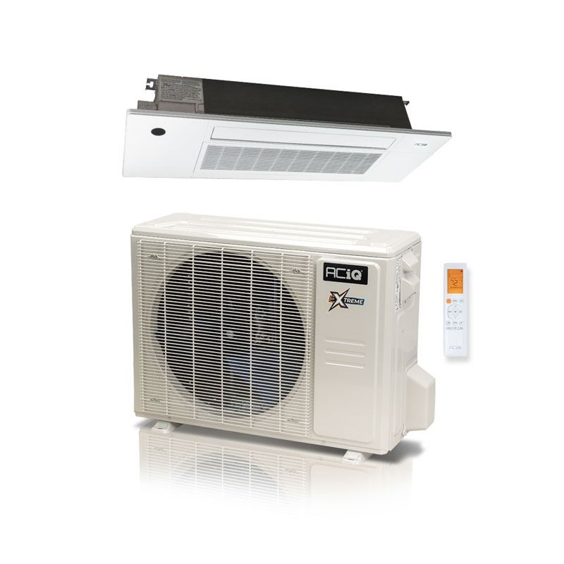 9,000 BTU 23 SEER ACiQ Single Zone Slim Ceiling Cassette Mini Split ...