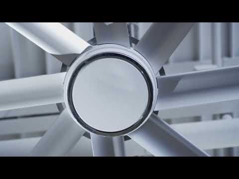 Big Ass Fan Essence 10ft HVLS Ceiling Fan Black/White Variable Speed ...