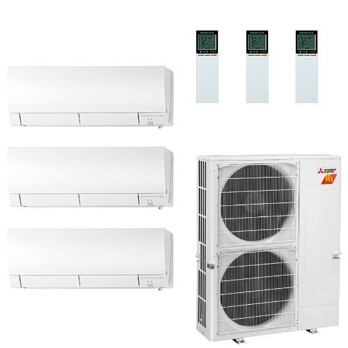 Mitsubishi 36,000 BTU 19.1 SEER Tri Zone H2i Hyper Heat Pump