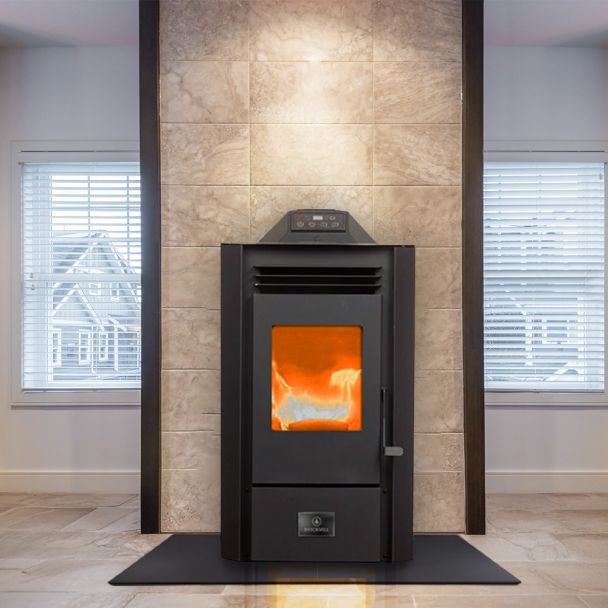 1300 Sq Ft Pellet Stove with Remote & Blower 30% Tax Credit Approved by Breckwell - SP500
