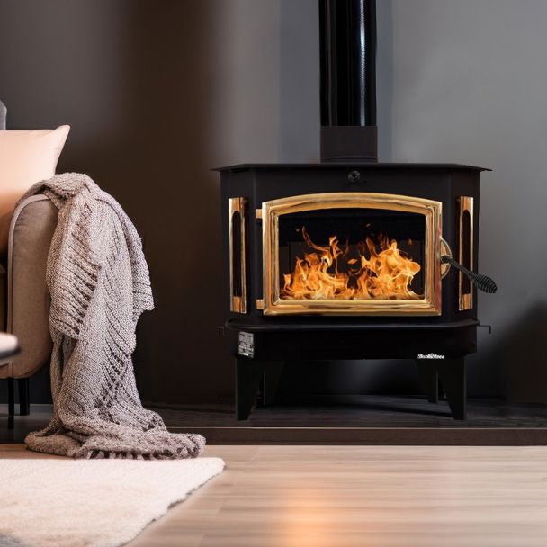 Buck Stove 91 Wood Burning Stove with Blower EPA Certified & 30% Tax Credit Approved - FP 91 - Heats 3200 Sq Ft