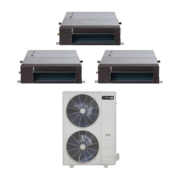 48,000 BTU 20.5 SEER2 ACiQ 3-Zone Concealed Duct Mini Split System - 12+12+12 - ES-48Z-M5/ACIQ-12CD-HH-M-3