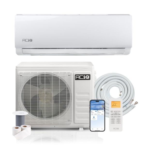 36,000 BTU 19 SEER2 ACiQ Essentials Single Zone Wall Mounted Mini Split System - White w/ WiFi - 230V