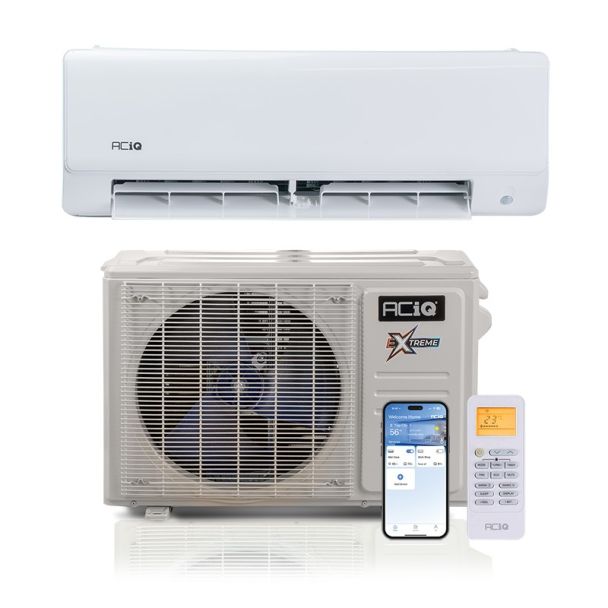 12,000 BTU 25.5 SEER ACiQ Extreme Series Single Zone Wall Mount Mini Split System - WiFi Enabled - R454B - ACIQ-12W-HH-MD / ACiQ-12ZPL-HP230C