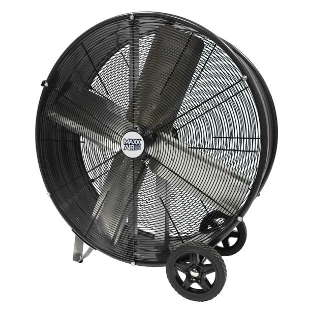 Maxx Air Pro Series 30 In. 2-Speed Direct Drive Drum Fan - Black - BF30DDBLKPROUPS