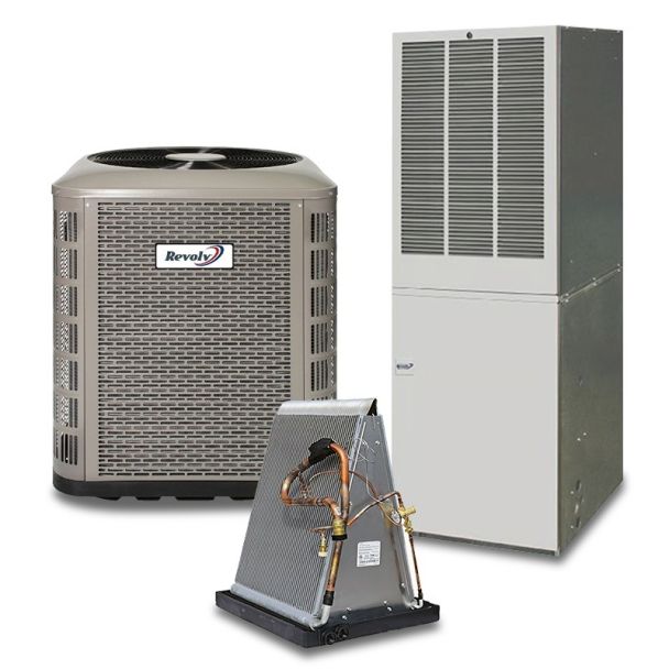 Style Crest-Revolv 2.5 Ton 14.3 SEER2 10KW Sweat-Fit Mobile Home Heat Pump & Electric Furnace System - R454B - HSH4ME5M1SP30K / C85DAMX3036U-B / E7ED-B010K1
