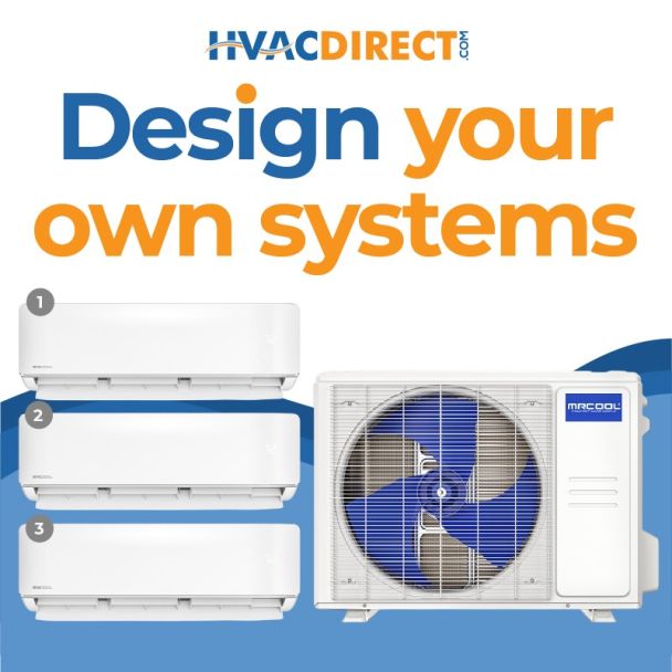 MRCOOL Design Your Own Tri Zone Heat Pump System R454B