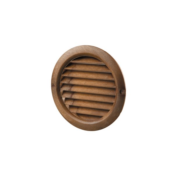 VENTS-US Plastic Round Grille - MV 125 Bvs Mahogany Series