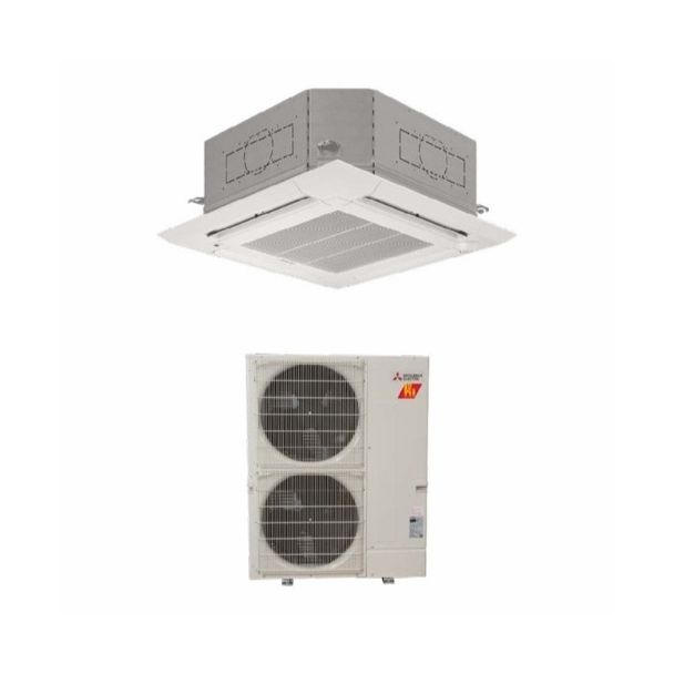 49,000 BTU Mitsubishi P-Series 20.1 SEER2 Single Ceiling Cassette Mini Split Hyper Heat Pump System - R454B | PUZ-AK48NLHZ / PLA-AE48NL
