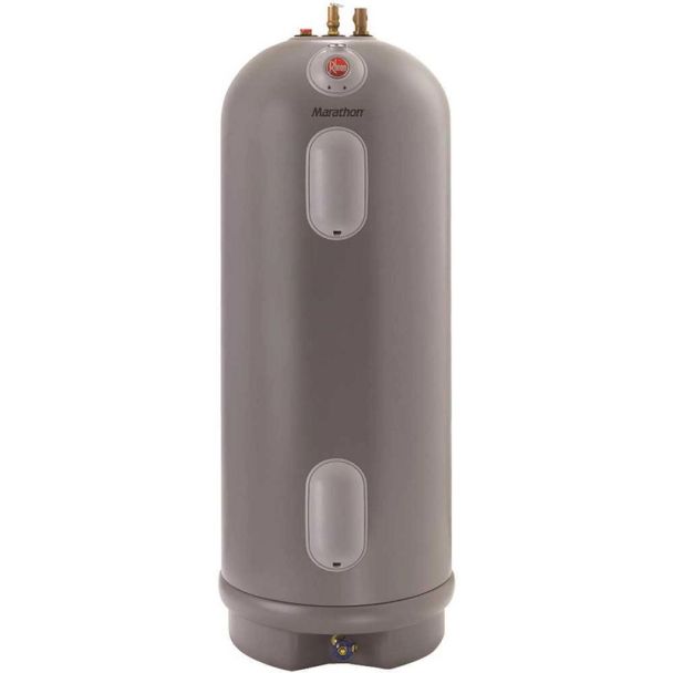 Rheem Marathon Electric Tank Water Heater: 40 Gal., Tall, 4500/4500-Watt Elements, Non-Metallic, Lifetime