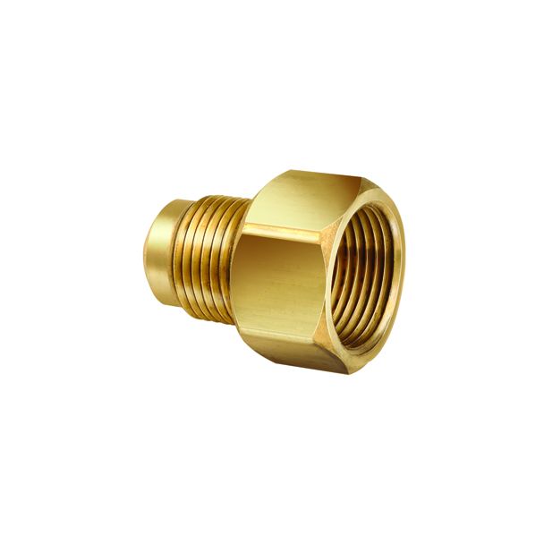 Port Adapter - 5/8 x 3/4 Female Flare x Flare Adapter w/ Copper Gasket