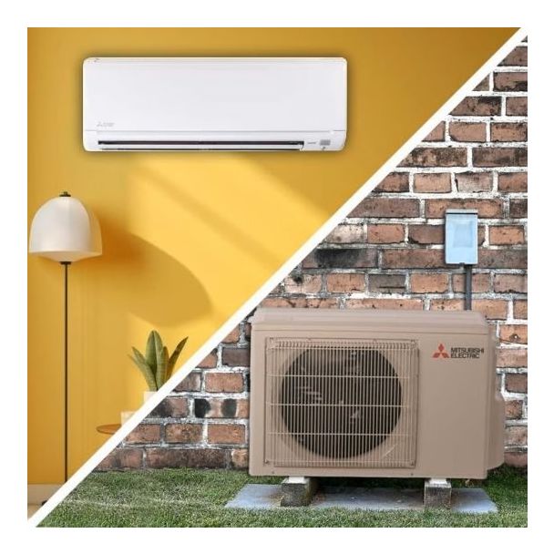 12,000 BTU Mitsubishi WX-Series 18 SEER2 Single Wall Mounted Mini Split Heat Pump System - R454B | MUZ-WX12NL / MSZ-WX12NL