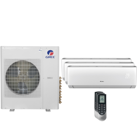 Gree Vireo 42,000 BTU 21 SEER Tri Zone Heat Pump System 18+18+18