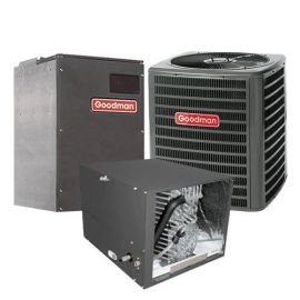 5 Ton 15.5 SEER Goodman Air Conditioner Split System - Horizontal