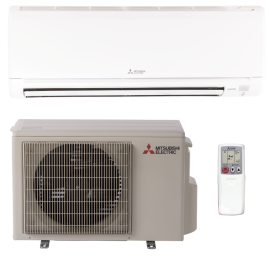 15,000 BTU 21.6 SEER Wall Mounted Mitsubishi Mini Split GS Single Zone Heat Pump - MZ-GS15NA-R410A