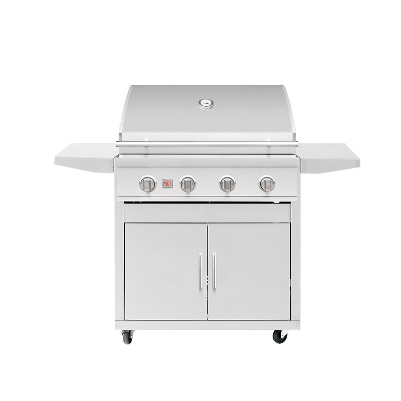 Summerset Stainless Steel Cart for 32" Sizzler Series Grills Grill - CART-SZR32
