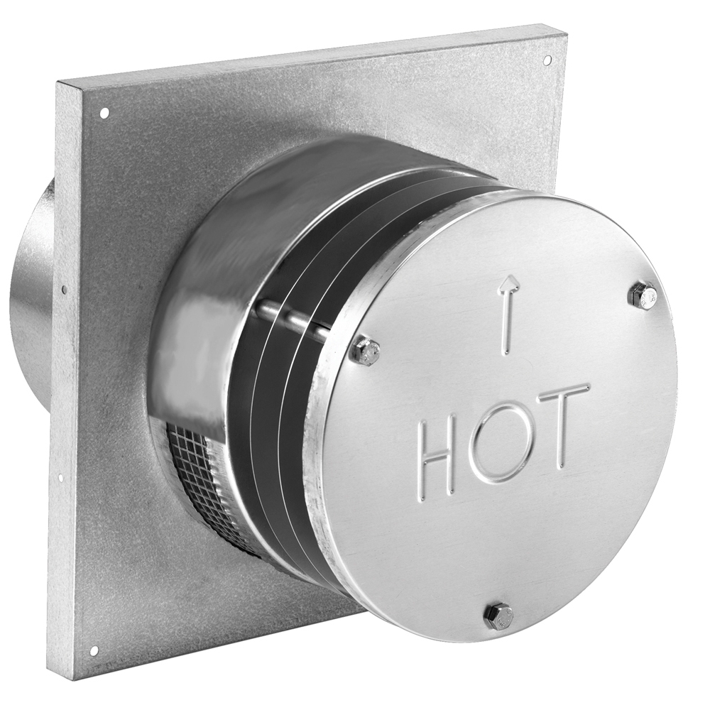 DuraVent DirectVent Pro Round Horizontal Termination Cap Square Base