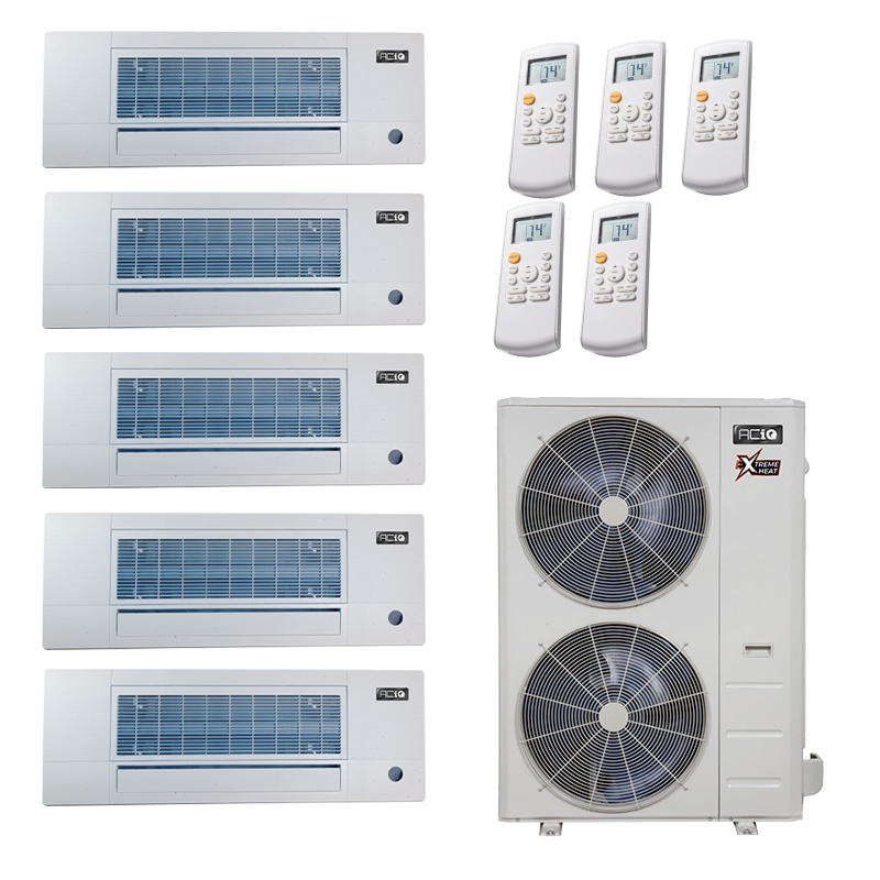 48,000 BTU 23.4 SEER2 ACiQ 5-Zone Slim Ceiling Cassette Mini Split ...