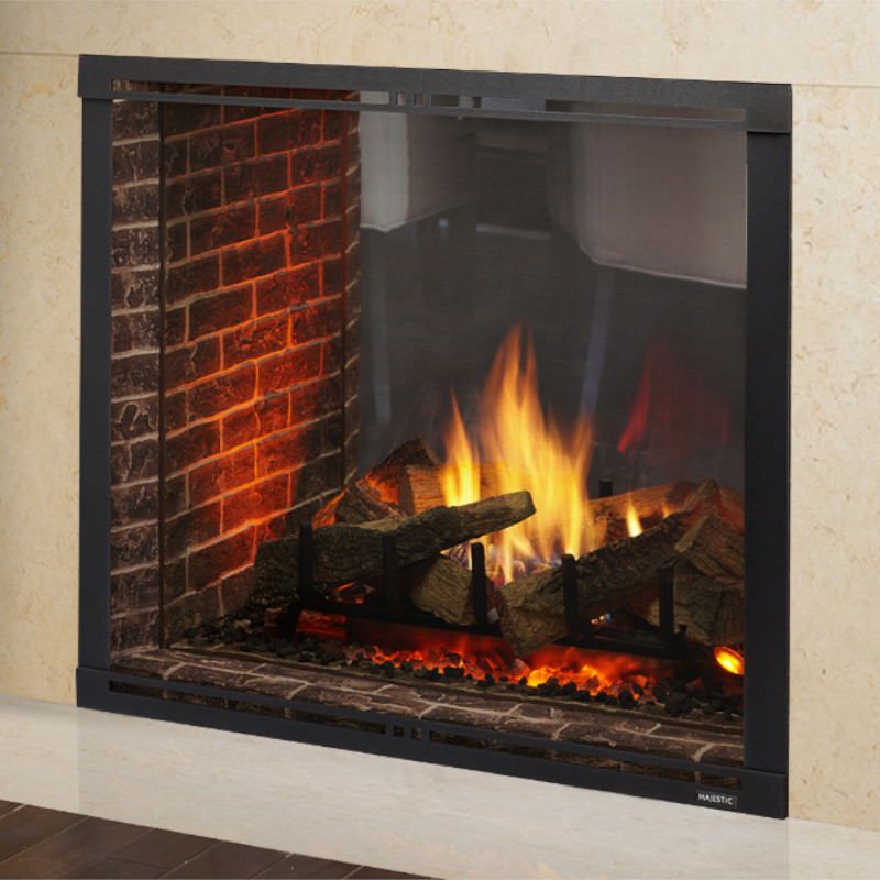 Majestic Marquis II Inch see-through- top, direct vent fireplace with IntelliFire Touch ignition (NG)