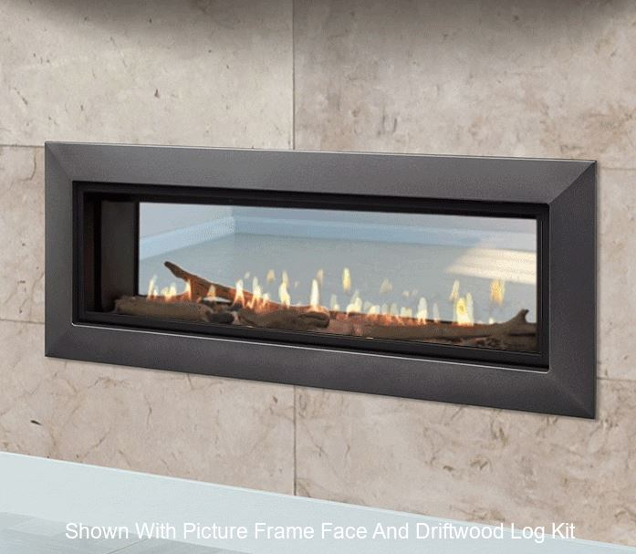 Majestic Echelon II See Through Top Direct Vent Natural Gas Fireplace with IntelliFire Plus Ignition System