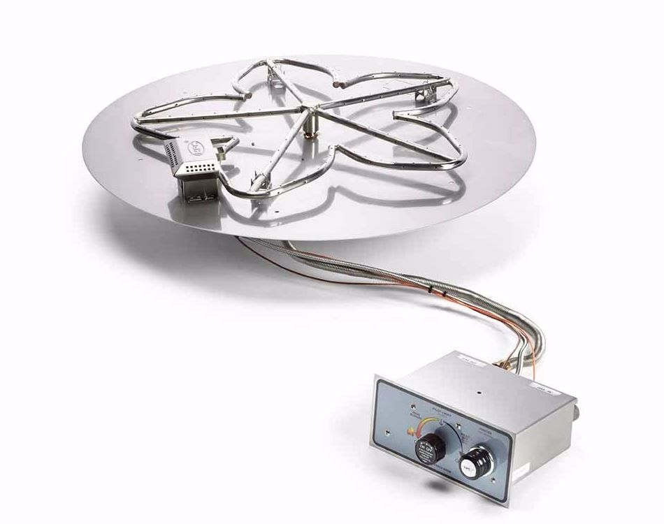 HPC 30 Inch Flat Pan Fire Pit Kit- Flame Sensing Ignition -  PENTA30FPPK-FLEX | HVACDirect.com